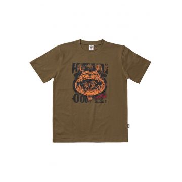 Tricou cu decolteu la baza gatului si imprimeu grafic