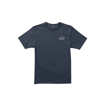 Tricou cu decolteu la baza gatului si imprimeu palmier