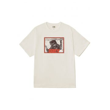 Tricou cu imprimeu grafic si logo Beware
