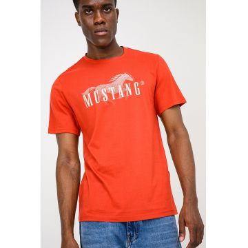 Tricou cu imprimeu logo Austin - Caramiziu