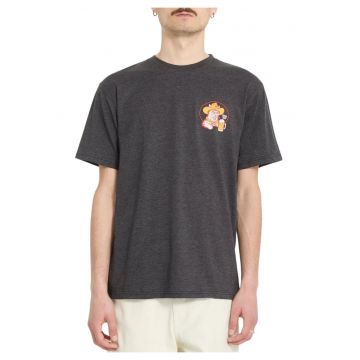 Tricou cu imprimeu si decolteu la baza gatului