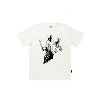 Tricou cu imprimeu stilizat pe fata