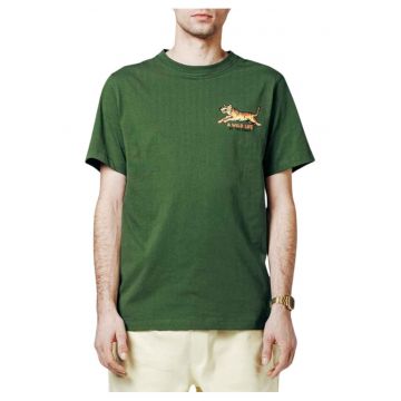 Tricou cu imprimeu tigru discret pe partea din fata