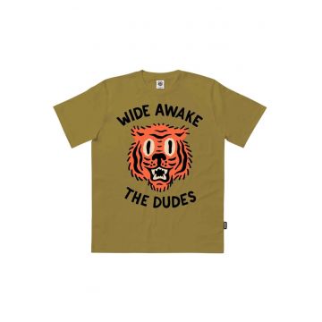 Tricou cu imprimeu tigru si text