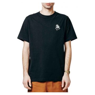 Tricou cu logo discret si imprimeu cu desen
