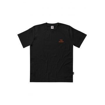 Tricou cu text si craniu stilizat