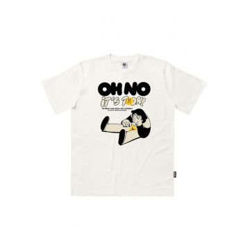 Tricou cu text si imprimeu grafic