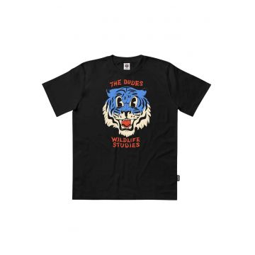 Tricou cu tigru stilizat pe fata