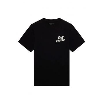 Tricou din bumbac cu decolteu la baza gatului