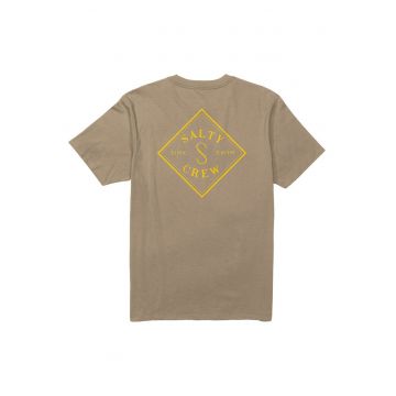 Tricou din bumbac cu decolteu la baza gatului si logo