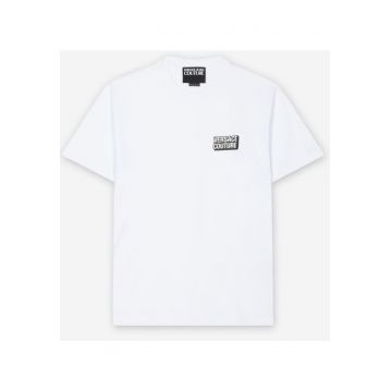 Tricou din bumbac cu detaliu logo