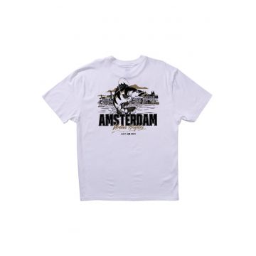 Tricou din bumbac cu imprimeu cu peste