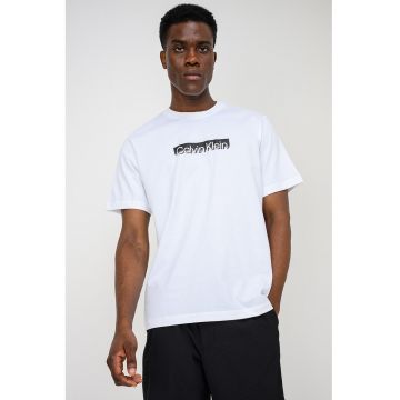 Tricou din bumbac cu imprimeu - Negru/Alb optic