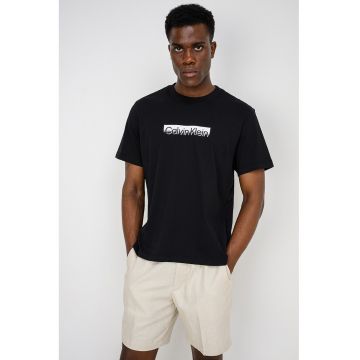 Tricou din bumbac cu imprimeu - Negru