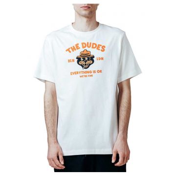 Tricou din bumbac cu imprimeu text si grafic