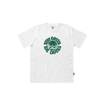Tricou din bumbac cu imprimeu text