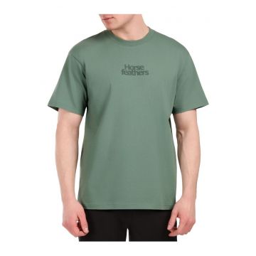 Tricou din bumbac cu maneci scurte si text