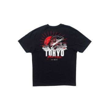 Tricou din bumbac cu model grafic frontal