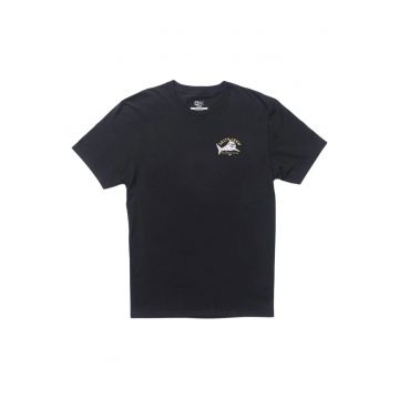 Tricou din bumbac cu model grafic - maneci scurte si decolteu rotund