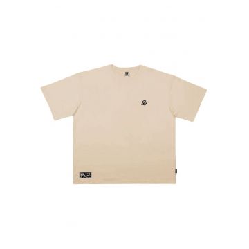 Tricou din bummbac organic cu detaliu brodat discret