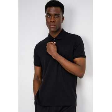 Tricou polo cu nasturi - Negru