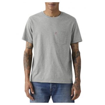 Tricou regular fit cu buzunar frontal Heather