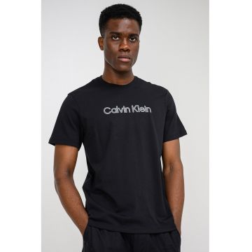 Tricou regular fit din bumbac cu imprimeu logo - Negru/Gri