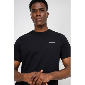 Tricou regular fit din bumbac - Negru