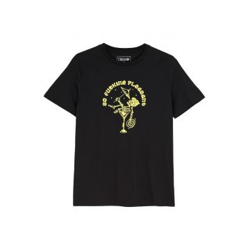Tricou regular fit din bumbac organic cu imprimeu frontal