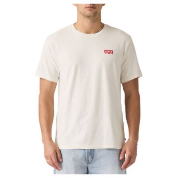 Tricou relaxed fit cu detaliu logo frontal si imprimeu grafic pe partea din spate