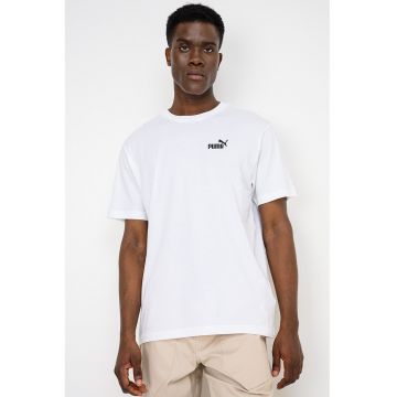 Tricou relaxed fit de bumbac cu logo pe piept Essential - Alb