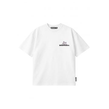 Tricou relaxed fit din bumbac cu imprimeu pe partea din spate Brain Rot