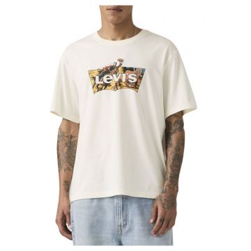 Tricou relaxed fit din jerseu cu logo frontal