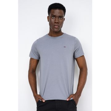 Tricou slim fit de bumbac - Gri antichizat