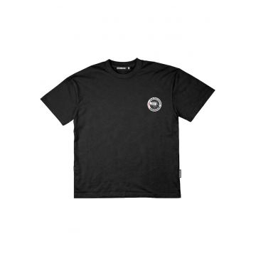 Tricou supradimensionat din bumbac cu imprimeu pe partea din spate