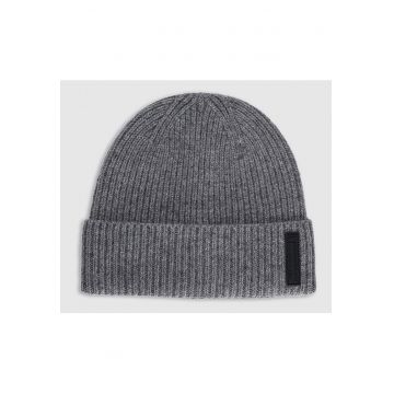 Caciula beanie  barbati lana gri L
