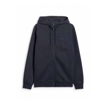 Hanorac barbati -  regular - cu gluga - bleumarin - bumbac