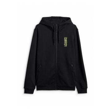 Hanorac barbati -  regular - cu gluga - bumbac - negru