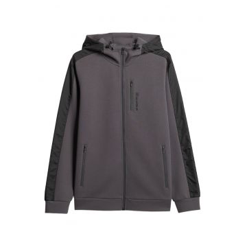 Hanorac barbati  regular - cu gluga - gri - bumbac
