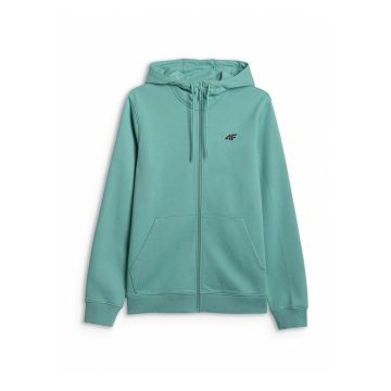 Hanorac barbati -  regular - cu gluga - verde - bumbac