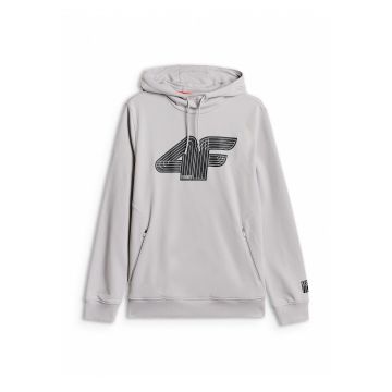 Hanorac sport barbatesc  regular - gluga ajustabila - gri - material confortabil