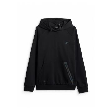 Hanorac sport barbati -  regular - gluga ajustabila - negru - tesatura tricotata captusita