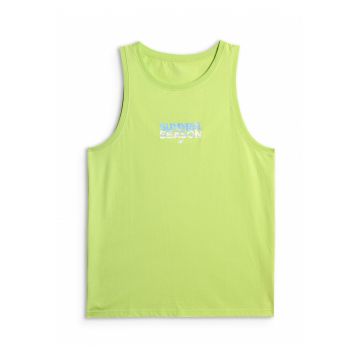 Maiou barbati -  regular - imprimeu - verde - bumbac -