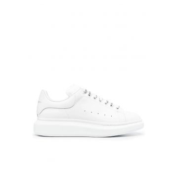 Oversized leather Man sneakers Full White - Alb