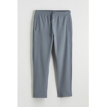 Pantaloni de trening cu croiala dreapta si snur - Gri antracit
