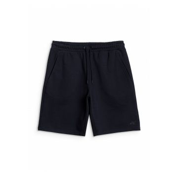 Pantaloni scurti barbati  croiala regular - talie ajustabila - 2 buzunare - fara captuseala - negru