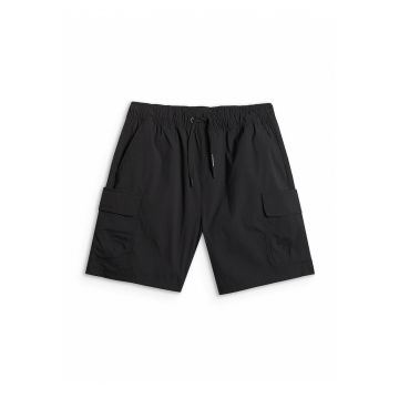 Pantaloni scurti barbati  impermeabili - rezistenti - negru - talie medie - croiala regulara