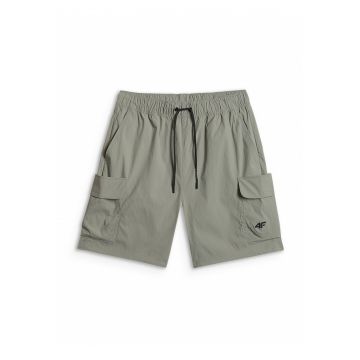 Pantaloni scurti barbati -  kaki - impermeabil - sistem extins de buzunare