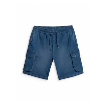 Pantaloni scurti cargo barbati  denim - talie reglabila - buzunare functionale
