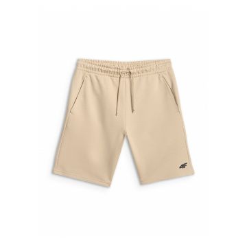 Pantaloni scurti sport  croiala regular - talie ajustabila - 2 buzunare - bej - material usor